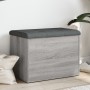 Sonoma gray engineered wood storage bench 62x42x45 cm by , Benches for halls and storage - Ref: Foro24-835045, Price: 68,85 €...