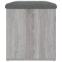 Banco con almacenaje madera ingeniería gris Sonoma 62x42x45 cm de , Bancos para recibidores y almacenamiento - Ref: Foro24-83...