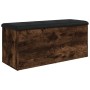 Engineered wood storage bench smoked oak 102x42x45 cm by , Benches for halls and storage - Ref: Foro24-835058, Price: 105,11 ...