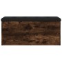 Engineered wood storage bench smoked oak 102x42x45 cm by , Benches for halls and storage - Ref: Foro24-835058, Price: 105,11 ...