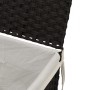 Cesto de ropa sucia con tapa ratán sintético negro 55,5x35x34cm de , Cestas para ropa - Ref: Foro24-372052, Precio: 54,38 €, ...