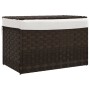 Dirty clothes basket with lid dark brown rattan 55.5x35x34cm by , Laundry baskets - Ref: Foro24-372050, Price: 54,44 €, Disco...