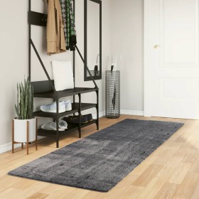 HUARTE anthracite washable soft short pile rug 80x250 cm by , Rugs - Ref: Foro24-374997, Price: 52,99 €, Discount: %