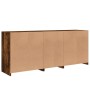 Sideboard with LED lights smoked oak 162x37x67 cm by , Sideboards - Ref: Foro24-3208999, Price: 194,99 €, Discount: %