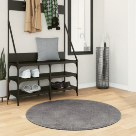 HUARTE anthracite washable soft short pile rug Ø 100 cm by , Rugs - Ref: Foro24-375009, Price: 31,99 €, Discount: %