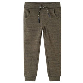 Pantalones de chándal infantiles caqui oscuro mélange 104 de , Pantalones de niños - Ref: Foro24-13230, Precio: 10,99 €, Desc...