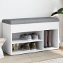 White engineered wood shoe bench 82x32x45.5 cm by , Benches for halls and storage - Ref: Foro24-835026, Price: 86,99 €, Disco...