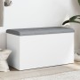 White engineered wood storage bench 82x42x45 cm by , Benches for halls and storage - Ref: Foro24-835047, Price: 83,51 €, Disc...