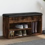 Shoe bench engineered wood smoked oak 82x32x45.5 cm by , Benches for halls and storage - Ref: Foro24-835030, Price: 77,83 €, ...