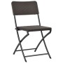 Folding garden chairs 4 units HDPE and brown steel by vidaXL, Garden chairs - Ref: Foro24-44552, Price: 204,54 €, Discount: %