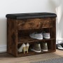 Shoe bench engineered wood smoked oak 62x32x50 cm by , Benches for halls and storage - Ref: Foro24-835100, Price: 69,59 €, Di...