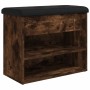 Shoe bench engineered wood smoked oak 62x32x50 cm by , Benches for halls and storage - Ref: Foro24-835100, Price: 69,59 €, Di...