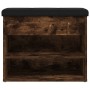 Shoe bench engineered wood smoked oak 62x32x50 cm by , Benches for halls and storage - Ref: Foro24-835100, Price: 69,59 €, Di...