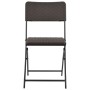 Folding garden chairs 4 units HDPE and brown steel by vidaXL, Garden chairs - Ref: Foro24-44552, Price: 204,54 €, Discount: %