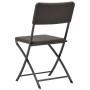 Folding garden chairs 4 units HDPE and brown steel by vidaXL, Garden chairs - Ref: Foro24-44552, Price: 204,54 €, Discount: %