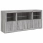 Sideboard with LED lights Sonoma gray 142.5x37x67 cm by , Sideboards - Ref: Foro24-3209070, Price: 163,40 €, Discount: %