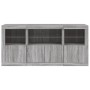 Sideboard with LED lights Sonoma gray 142.5x37x67 cm by , Sideboards - Ref: Foro24-3209070, Price: 163,40 €, Discount: %