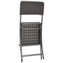 Folding garden chairs 4 units HDPE and brown steel by vidaXL, Garden chairs - Ref: Foro24-44552, Price: 204,54 €, Discount: %