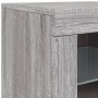 Sideboard with LED lights Sonoma gray 142.5x37x67 cm by , Sideboards - Ref: Foro24-3209070, Price: 163,40 €, Discount: %