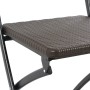 Folding garden chairs 4 units HDPE and brown steel by vidaXL, Garden chairs - Ref: Foro24-44552, Price: 204,54 €, Discount: %