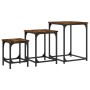 Stackable coffee tables 3 pieces engineered wood smoke oak by , Coffee table - Ref: Foro24-838925, Price: 38,99 €, Discount: %