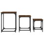 Stackable coffee tables 3 pieces engineered wood brown oak by , Coffee table - Ref: Foro24-838927, Price: 39,52 €, Discount: %