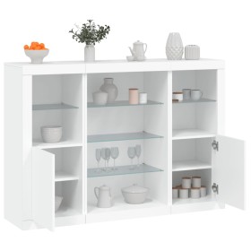 Sideboards mit LED-Beleuchtung, 3 Stück, weißes Holzwerkstoff von , Sideboards - Ref: Foro24-3209128, Preis: 214,73 €, Rabatt: %