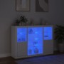 Sideboards with LED lights 3 pieces white engineered wood by , Sideboards - Ref: Foro24-3209128, Price: 217,99 €, Discount: %