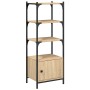 Bookcase with 3 shelves engineered oak wood 41x30x109.5 cm by , Bookcases and shelves - Ref: Foro24-838999, Price: 53,98 €, D...