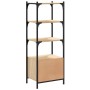 Bookcase with 3 shelves engineered oak wood 41x30x109.5 cm by , Bookcases and shelves - Ref: Foro24-838999, Price: 53,98 €, D...