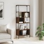 Bookcase with 5 shelves brown engineered wood 76x33x188.5 cm by , Bookcases and shelves - Ref: Foro24-839007, Price: 81,54 €,...