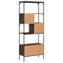 Bookcase with 5 shelves brown engineered wood 76x33x188.5 cm by , Bookcases and shelves - Ref: Foro24-839007, Price: 81,54 €,...