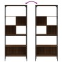 Bookcase with 5 shelves brown engineered wood 76x33x188.5 cm by , Bookcases and shelves - Ref: Foro24-839007, Price: 81,54 €,...