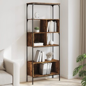 Librería de 5 estantes madera ingeniería roble ahumado de , Librerías y estanterías - Ref: Foro24-839005, Precio: 102,11 €, D...