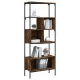 Librería de 5 estantes madera ingeniería roble ahumado de , Librerías y estanterías - Ref: Foro24-839005, Precio: 101,35 €, D...