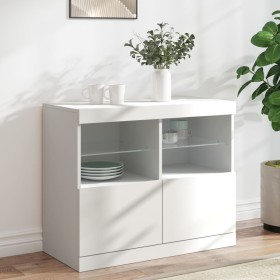 Sideboard with white LED lights 81x37x67 cm by , Sideboards - Ref: Foro24-836658, Price: 82,79 €, Discount: %