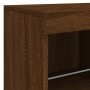 Sideboard with LED lights brown oak 81x37x67 cm by , Sideboards - Ref: Foro24-836664, Price: 82,79 €, Discount: %