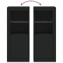 Sideboard with LED lights black 41x37x100 cm by , Sideboards - Ref: Foro24-836645, Price: 77,17 €, Discount: %