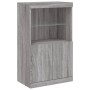 Sideboard with LED lights Sonoma gray 60.5x37x100 cm by , Sideboards - Ref: Foro24-836670, Price: 82,86 €, Discount: %