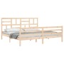 Estructura de cama de matrimonio con cabecero madera maciza de , Camas y somieres - Ref: Foro24-3194911, Precio: 153,04 €, De...