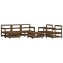 Garden furniture set 7 pieces solid honey brown pine wood by , Garden sets - Ref: Foro24-3186231, Price: 444,37 €, Discount: %