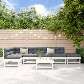 Garden furniture set 7 pieces solid white pine wood by , Garden sets - Ref: Foro24-3186509, Price: 389,58 €, Discount: %