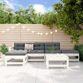 Garden furniture set 6 pieces solid white pine wood by , Garden sets - Ref: Foro24-3186537, Price: 374,43 €, Discount: %