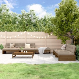 Garden furniture set 6 pieces solid honey brown pine wood by , Garden sets - Ref: Foro24-3186644, Price: 681,99 €, Discount: %