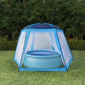 Blaues Poolzelt aus Stoff, 500 x 433 x 250 cm von vidaXL, Pool- und Spa-Zubehör - Ref: Foro24-91574, Preis: 122,99 €, Rabatt: %