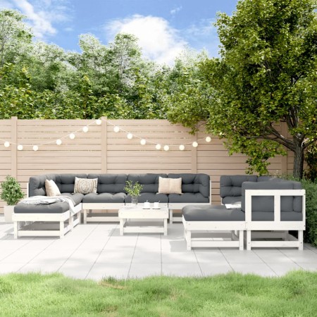 Garden furniture set 11 pieces solid white pine wood by , Garden sets - Ref: Foro24-3186411, Price: 610,46 €, Discount: %