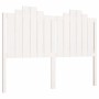 Solid white pine wood bed headboard 141x4x110 cm by , Headboards and footboards - Ref: Foro24-818466, Price: 71,99 €, Discoun...