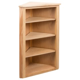 Solid oak wood corner shelf 59x36x100 cm by vidaXL, Lockers and storage cabinets - Ref: Foro24-247041, Price: 193,35 €, Disco...