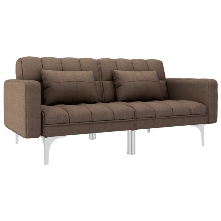 Brown fabric sofa bed by , Sofas - Ref: Foro24-247219, Price: 321,85 €, Discount: %