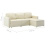 Modulares 3-Sitzer-Schlafsofa aus cremefarbenem Kunstleder von , Sofas - Ref: Foro24-288799, Preis: 479,46 €, Rabatt: %